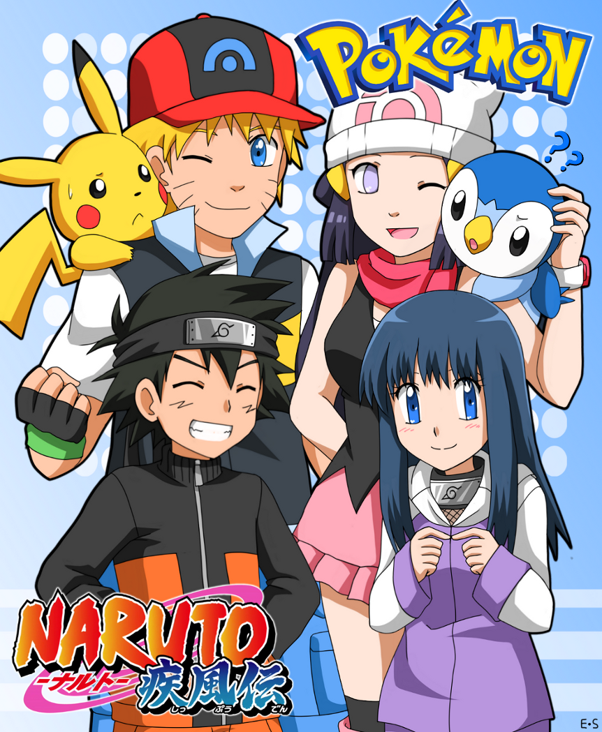 ash-ketchumdawn-pokemonhyuuga-hinatapikachupiplupuzumaki-naruto