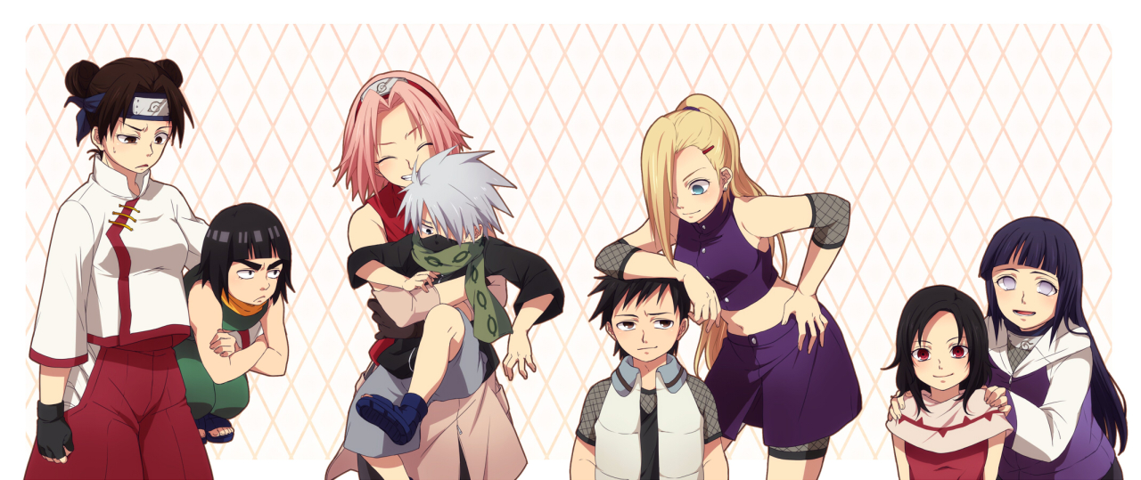 haruno-sakurahatake-kakashihyuuga-hinatamight-guysarutobi-asumatenten-narutoyamanaka-inoyuuhi-kurenai