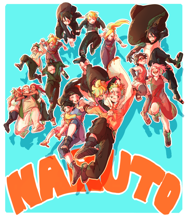akimichi chouchou,akimichi chouji,haruno sakura,hyuuga hinata,karui (naruto),nara shikadai,nara shikamaru,sai,temari (naruto),uchiha sarada,uchiha sasuke,uzumaki boruto,uzumaki himawari,uzumaki naruto,yamanaka ino,yamanaka inojin