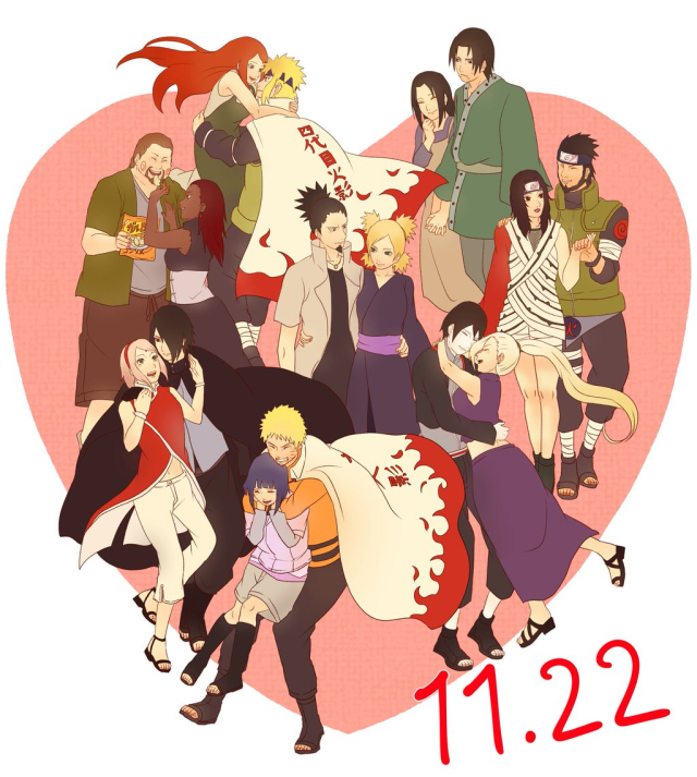 akimichi chouji,haruno sakura,hyuuga hinata,karui (naruto),namikaze minato,nara shikamaru,sai,sarutobi asuma,temari (naruto),uchiha fugaku,uchiha mikoto,uchiha sasuke,uzumaki kushina,uzumaki naruto,yamanaka ino,yuuhi kurenai