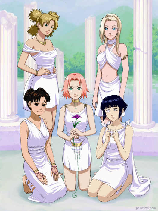 haruno sakura,hyuuga hinata,temari (naruto),tenten (naruto),yamanaka ino