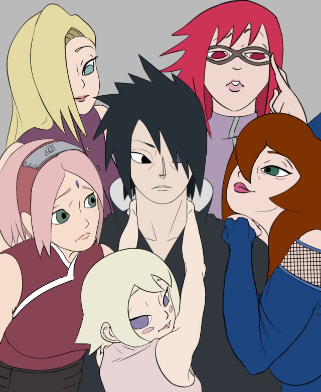 chino (naruto),haruno sakura,karin (naruto),terumi mei,uchiha sasuke,yamanaka ino