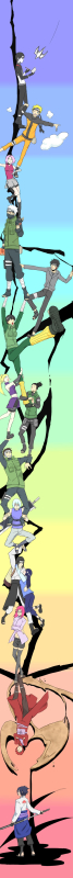 gaara (naruto),haruno sakura,hatake kakashi,hoozuki suigetsu,hyuuga hinata,hyuuga neji,inuzuka kiba,karin (naruto),nara shikamaru,rock lee,sai,uchiha sasuke,uzumaki naruto,yamanaka ino,yamato (naruto)