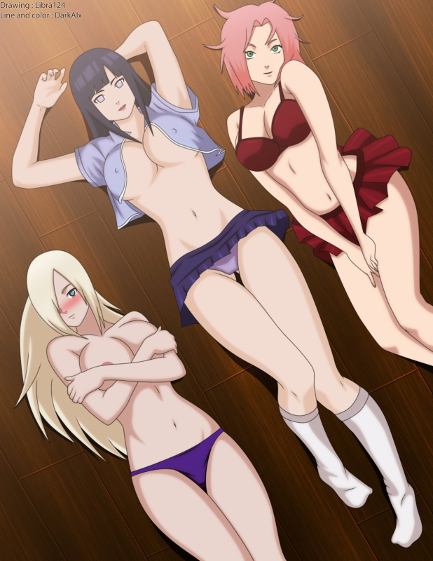 hyuuga hinata,hyuuga hinata (naruto road to ninja),ino yamanaka,ino yamanaka (naruto road to ninja),sakura haruno