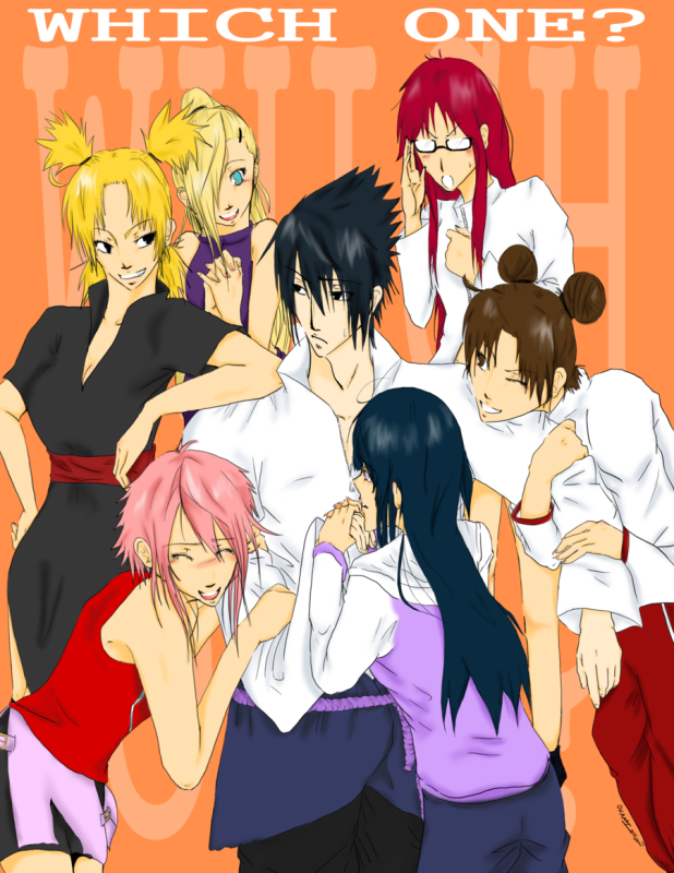 haruno sakura,hyuuga hinata,karin (naruto),temari (naruto),tenten (naruto),uchiha sasuke,yamanaka ino