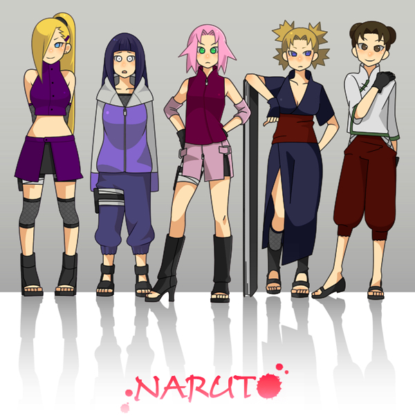 haruno sakura,hyuuga hinata,temari (naruto),tenten (naruto),yamanaka ino