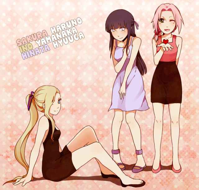haruno sakura,hyuuga hinata,yamanaka ino