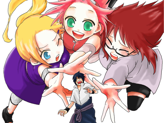 haruno sakura,karin (naruto),uchiha sasuke,yamanaka ino