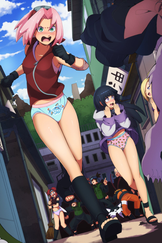 gekkou hayate,haruno sakura,hyuuga hinata,umino iruka,uzumaki naruto,yamanaka ino