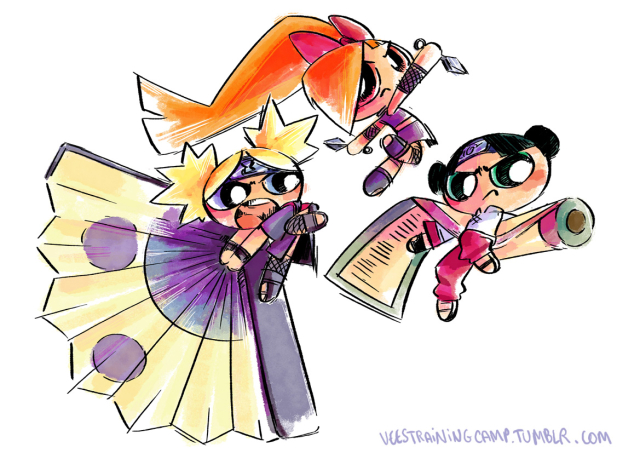 blossom (ppg),bubbles (ppg),buttercup (ppg),temari (naruto),tenten (naruto),yamanaka ino