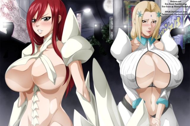 arrancar,erza scarlet,espada,inoue orihime (cosplay),tia harribel (cosplay),tsunade