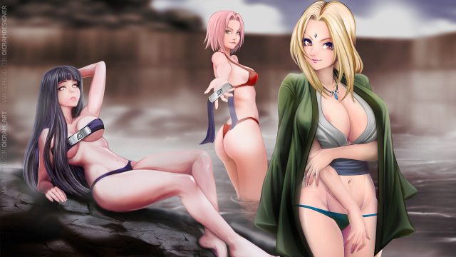 hyuuga hinata,sakura haruno,tsunade