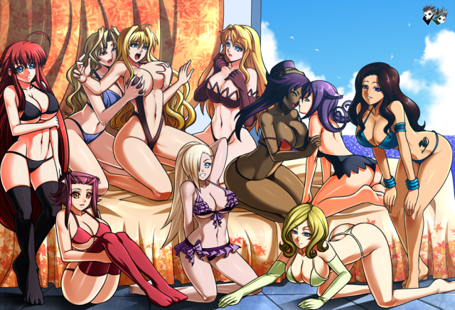 akiza izinski,blair (soul eater),cana alberona,ino yamanaka,izayoi aki,kazetsubaki kuriko,milly ashford,rias gremory,satellizer el bridget,shihouin yoruichi,tsukiumi