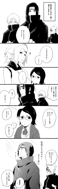 deidara (naruto),haruno sakura,sasori (naruto),uchiha itachi,uchiha sarada