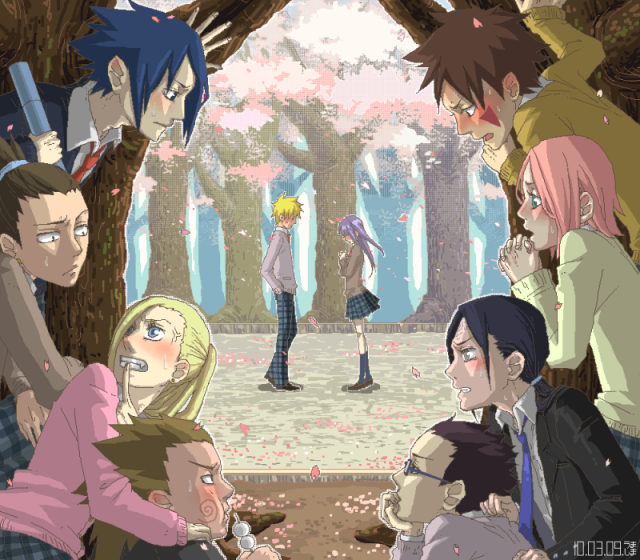 aburame shino,akimichi chouji,haruno sakura,hyuuga hinata,hyuuga neji,inuzuka kiba,nara shikamaru,uchiha sasuke,uzumaki naruto,yamanaka ino