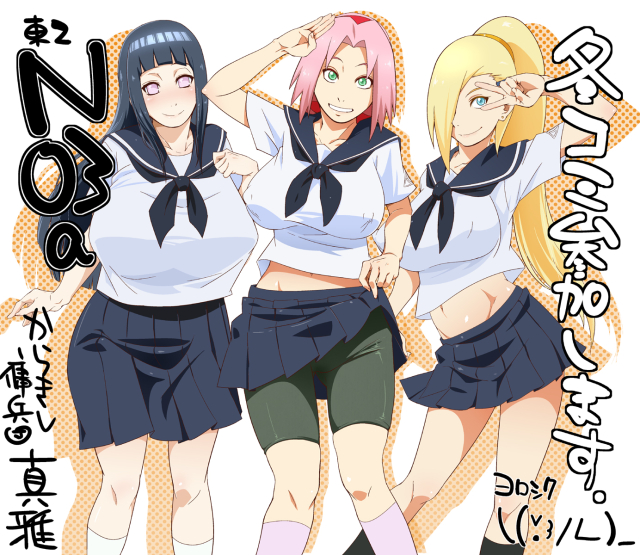 haruno sakura,hyuuga hinata,yamanaka ino