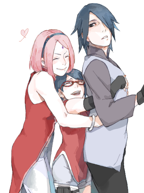 haruno sakura,uchiha sarada,uchiha sasuke