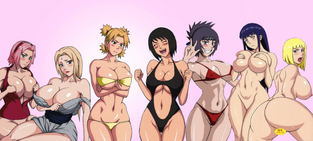 haruno sakura,hyuuga hinata,mitarashi anko,samui,shizune (naruto),temari (naruto),tsunade (naruto)