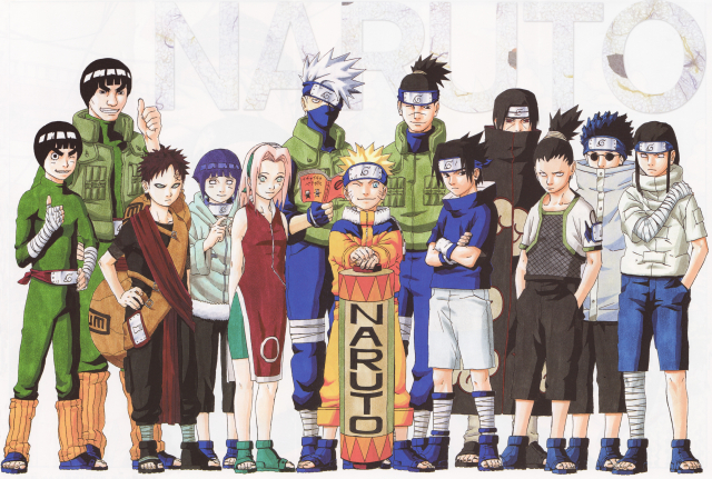 aburame shino,gaara (naruto),haruno sakura,hatake kakashi,hyuuga hinata,hyuuga neji,might guy,nara shikamaru,rock lee,uchiha itachi,uchiha sasuke,umino iruka,uzumaki naruto