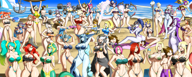 ashe (league of legends),ashe (overwatch),camille ferros,cassiopeia du couteau,cynthia (pokemon),d.va,elise kythera zaavan,fiora laurent,jaina proudmoore,javalan rattel (snowstorm3d),kai'sa,karma (league of legends),katarina,leblanc,leona (league of legen