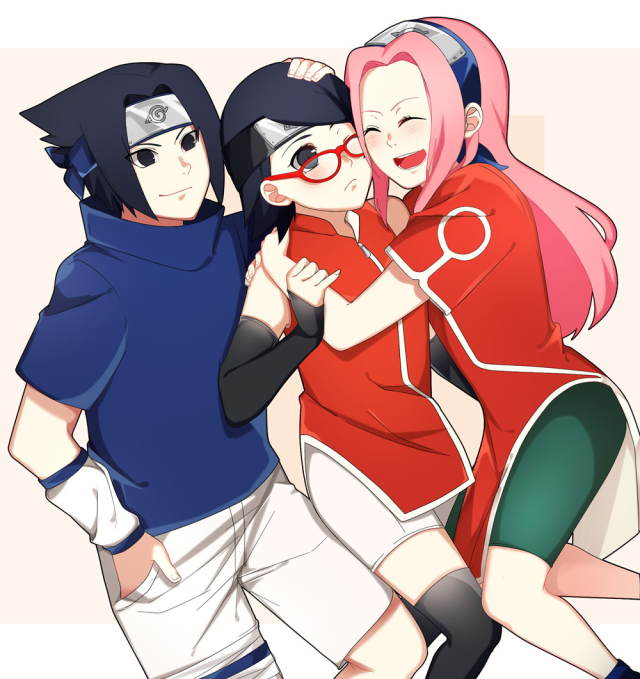 haruno sakura,uchiha sarada,uchiha sasuke