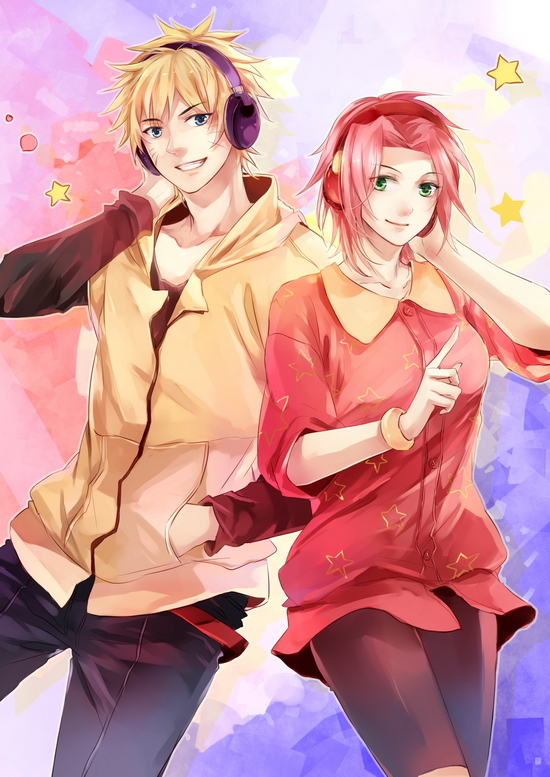 haruno sakura,uzumaki naruto